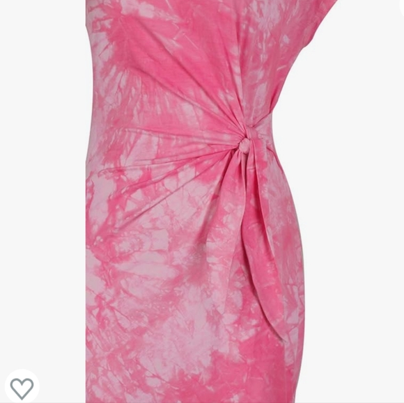 Tie Dye Adjustable Mini Dress, Cinched Waist, S, Cap Sleeves, Stretchy, Bodycon - Picture 4 of 12